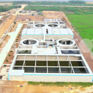 The textile and dyeing wastewater treatment plant of REGENT Textile Factory Vietnam (part of Crystal Group), Phu Tho. Capacity: 10,000 m3/day