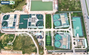 The wastewater treatment plant of Yen Binh urban, service and industrial park – Total capacity: 55.000 m3/day