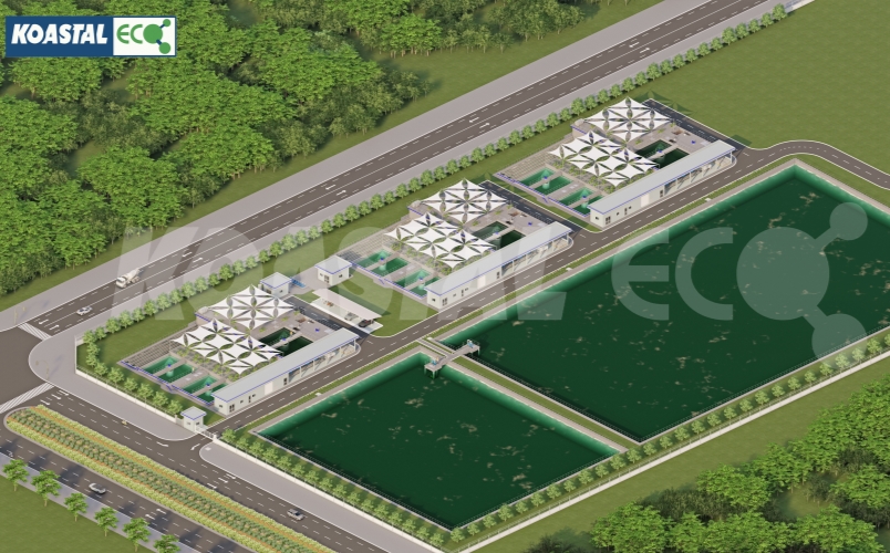 Bac Tien Phong 工业园区集中式污水处理厂 – 容量：4,500 m3/日夜
