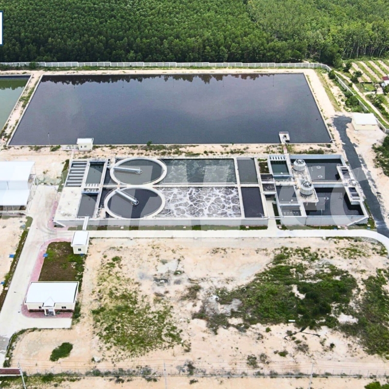 Minh Hung Sikico 工业园区的集中纺织印染废水处理厂，第一期：10,000 立方米/天