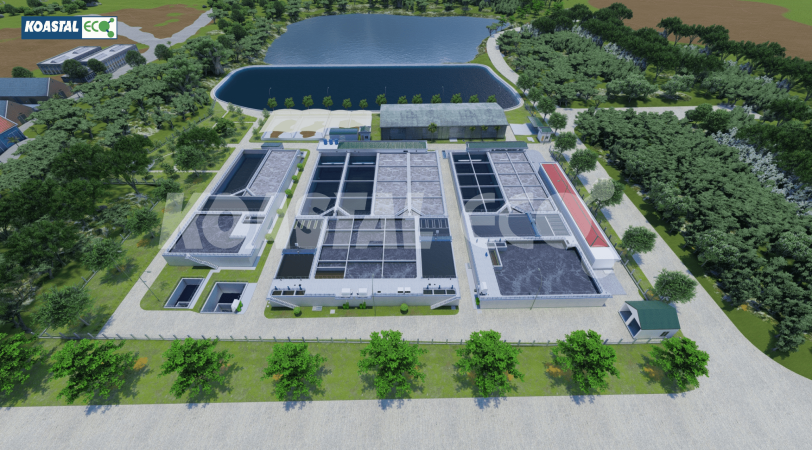 KHAI QUANG 工业区集中污水处理厂正式动工兴建，模块2 处理能力14，000/日夜