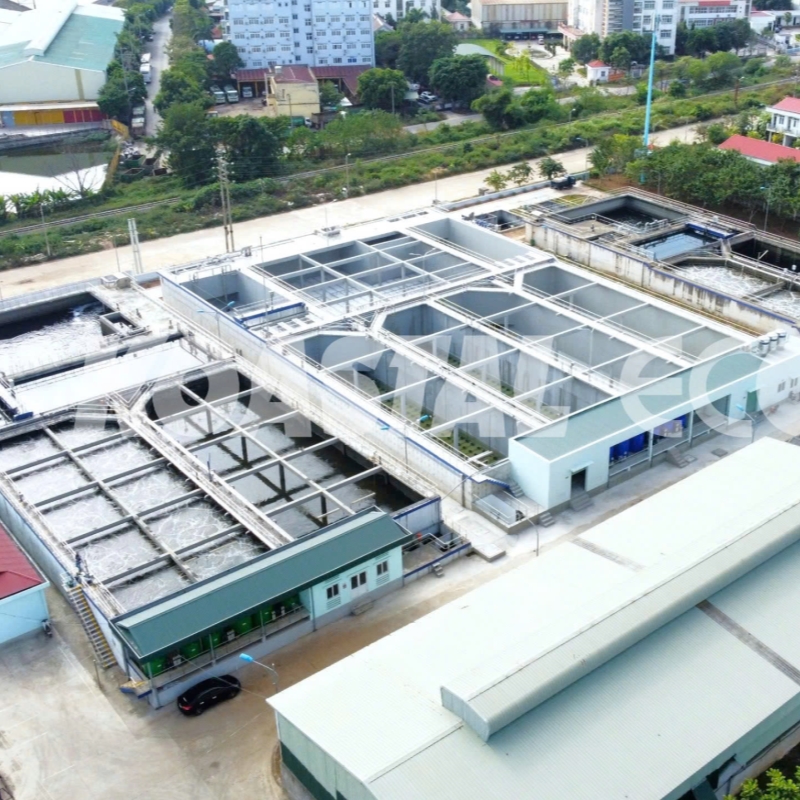 The central wastewater treatment plants of Khai Quang IP – Total capacity: 25,000 m3/day, Module 2: 14.000 m3/day